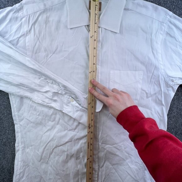 Gitman Bros Button Up Shirt WHITE Long Sleeve Cotton Oxford, Men's 16.5 34 - Picture 3 of 16